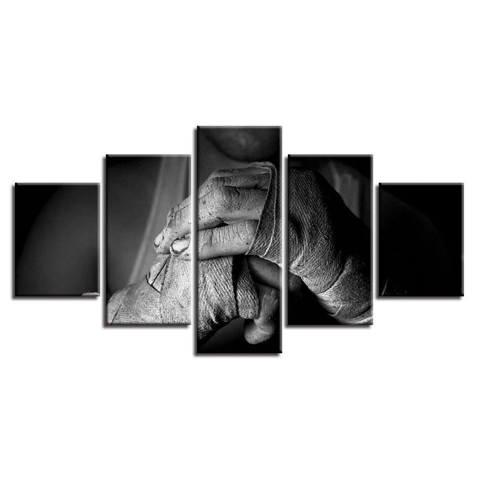Mixed Martial Arts 5 Piece HD Multi Panel Canvas Wall Art Frame-Original Frame