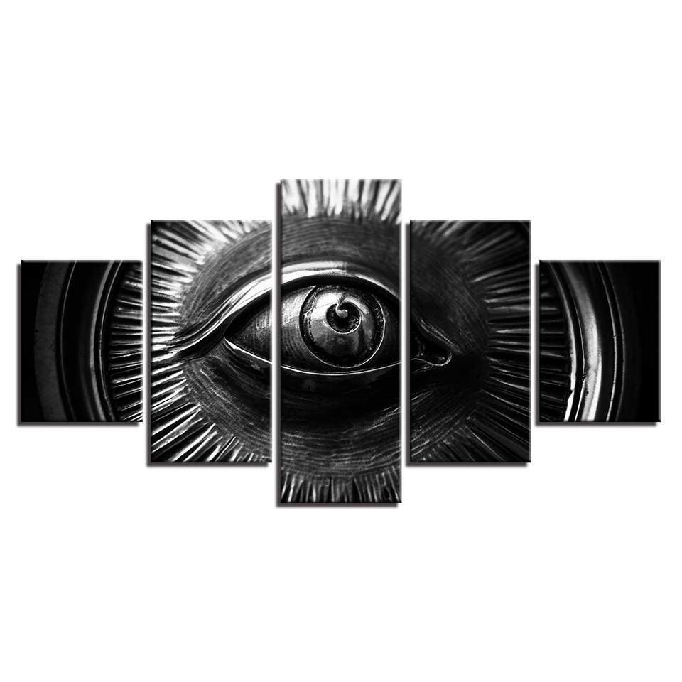 Black 5 Piece HD Multi Panel Canvas Wall Art Frame-Original Frame