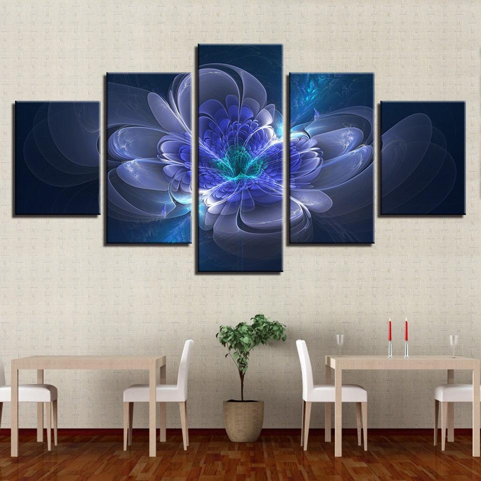 Beautiful Violet 5 Piece HD Multi Panel Canvas Wall Art Frame-Original Frame