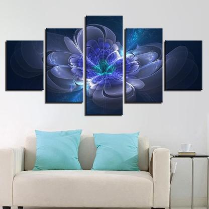Beautiful Violet 5 Piece HD Multi Panel Canvas Wall Art Frame-Original Frame