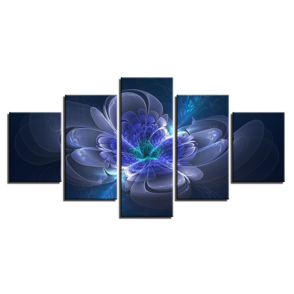 Beautiful Violet 5 Piece HD Multi Panel Canvas Wall Art Frame-Original Frame