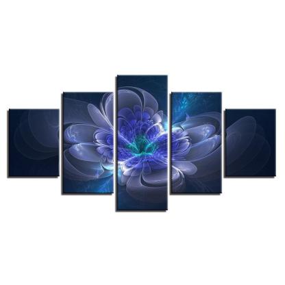 Beautiful Violet 5 Piece HD Multi Panel Canvas Wall Art Frame-Original Frame
