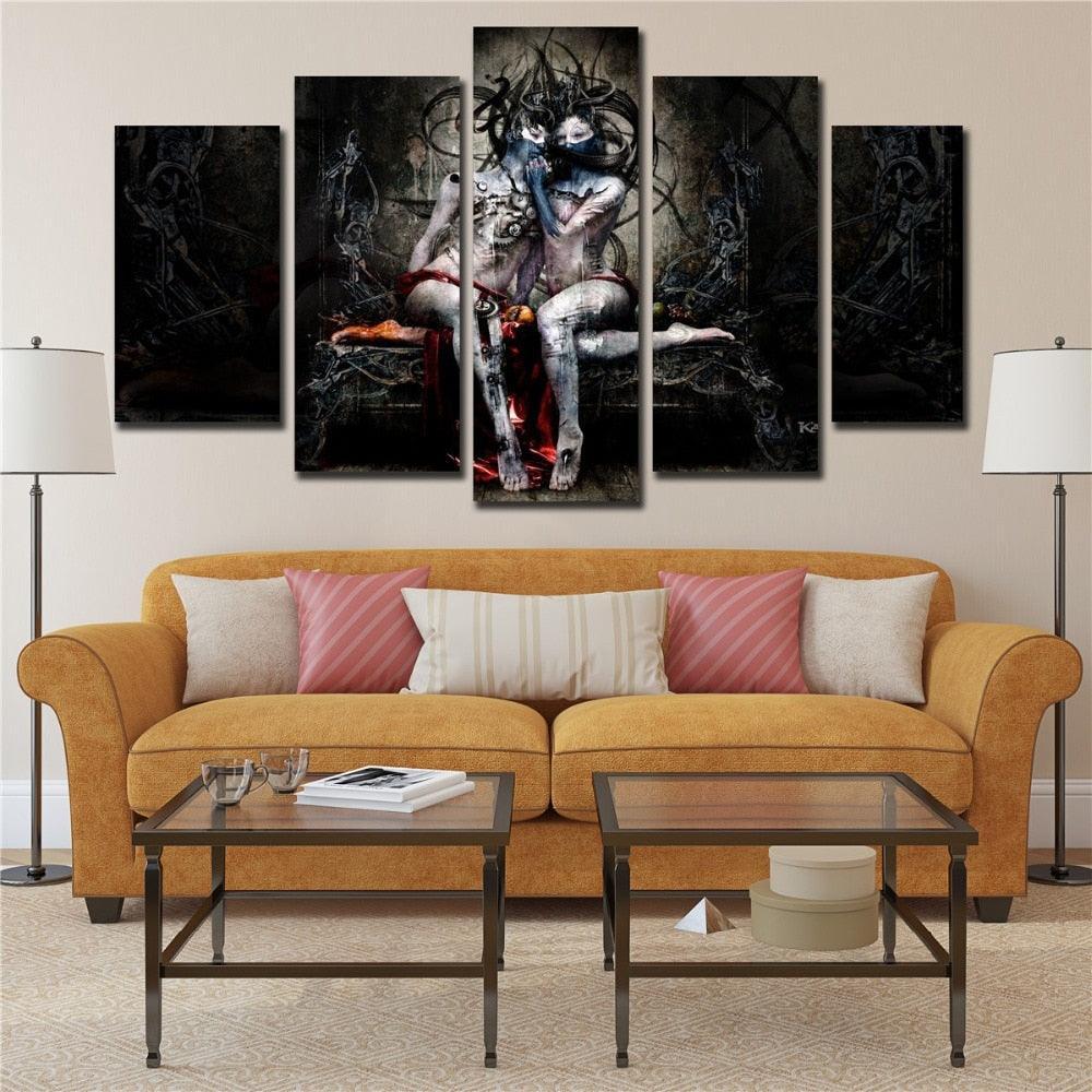 Abstract Art 5 Piece HD Multi Panel Canvas Wall Art Frame-Original Frame