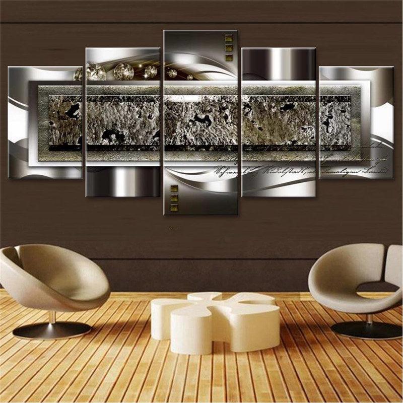 Multi-Panel Abstract Artwork for Contemporary Wall Decor-Original Frame