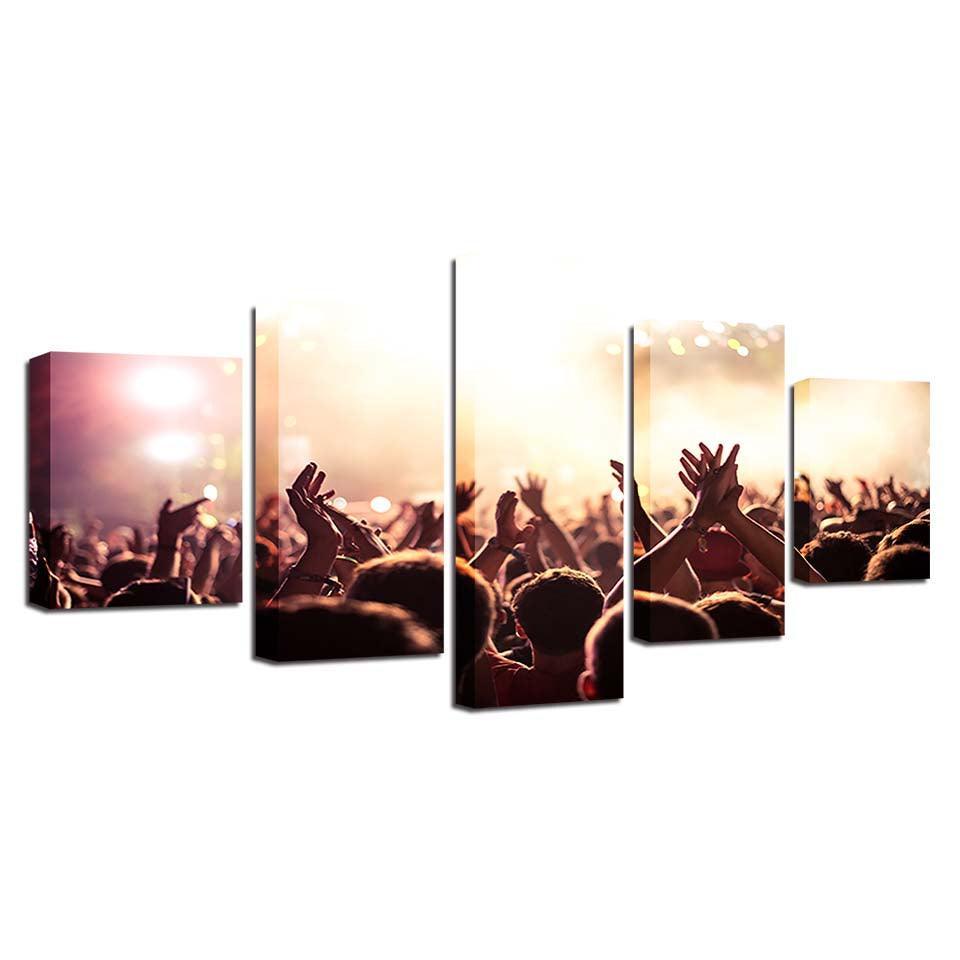 A Concert 5 Piece HD Multi Panel Canvas Wall Art Frame-Original Frame