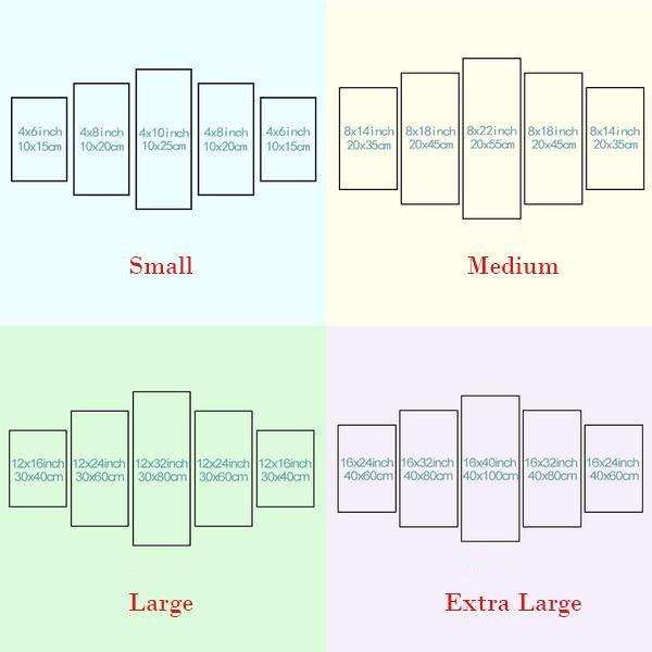 White Tiger 5 Piece HD Multi Panel Canvas Wall Art Frame-Original Frame