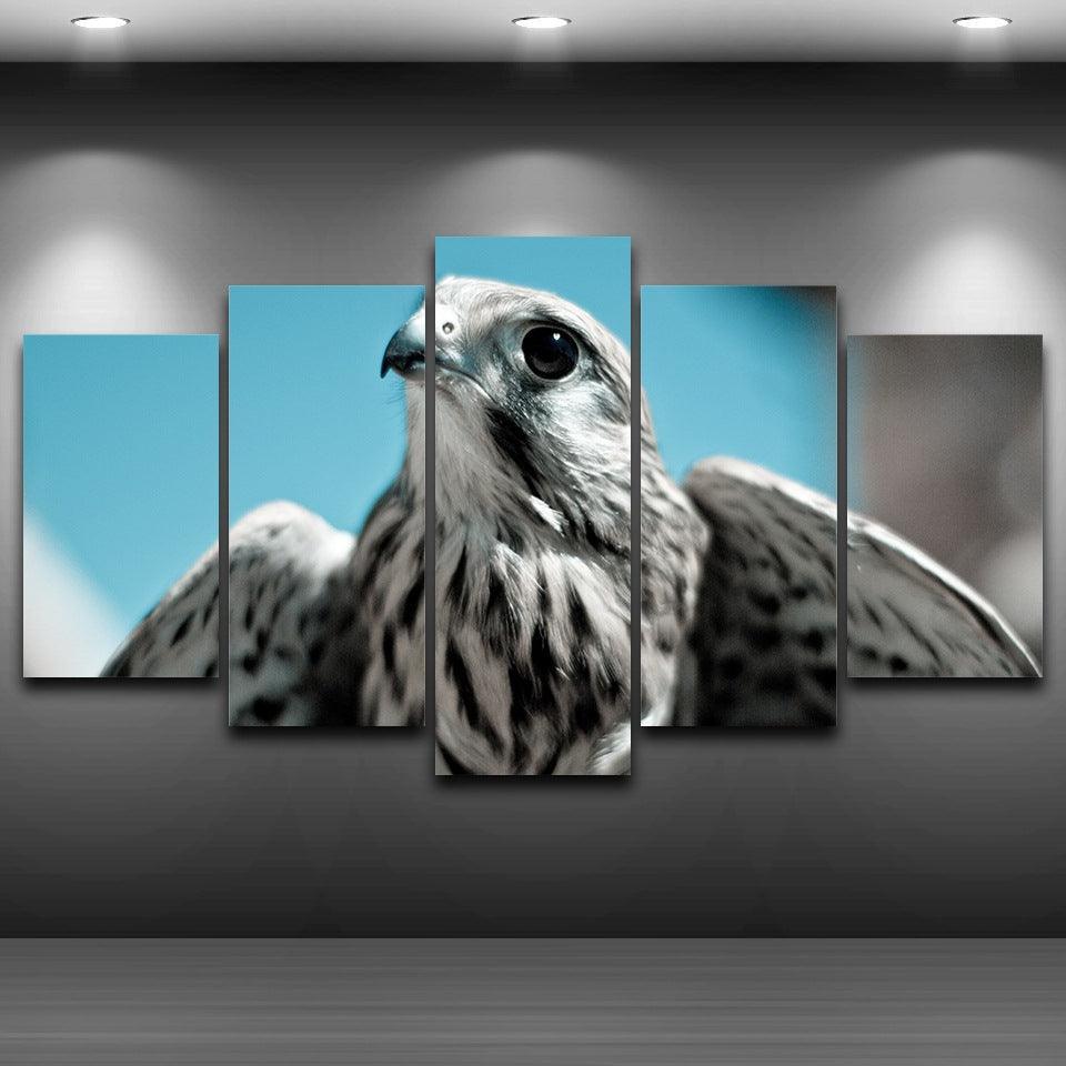 Hawk 5 Piece HD Multi Panel Canvas Wall Art Frame-Original Frame