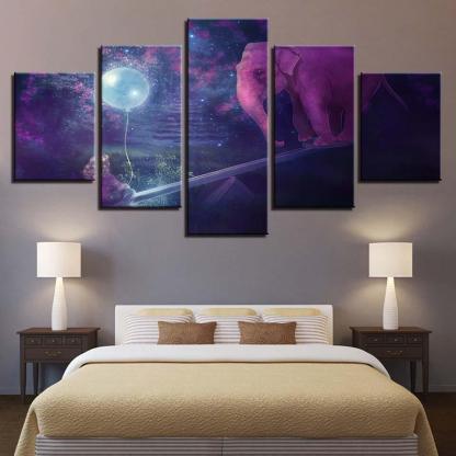 See-Saw Fun 5 Piece HD Multi Panel Canvas Wall Art Frame-Original Frame