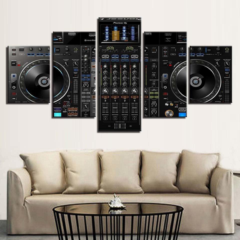 Music Tool 5 Piece HD Multi Panel Canvas Wall Art Frame-Original Frame