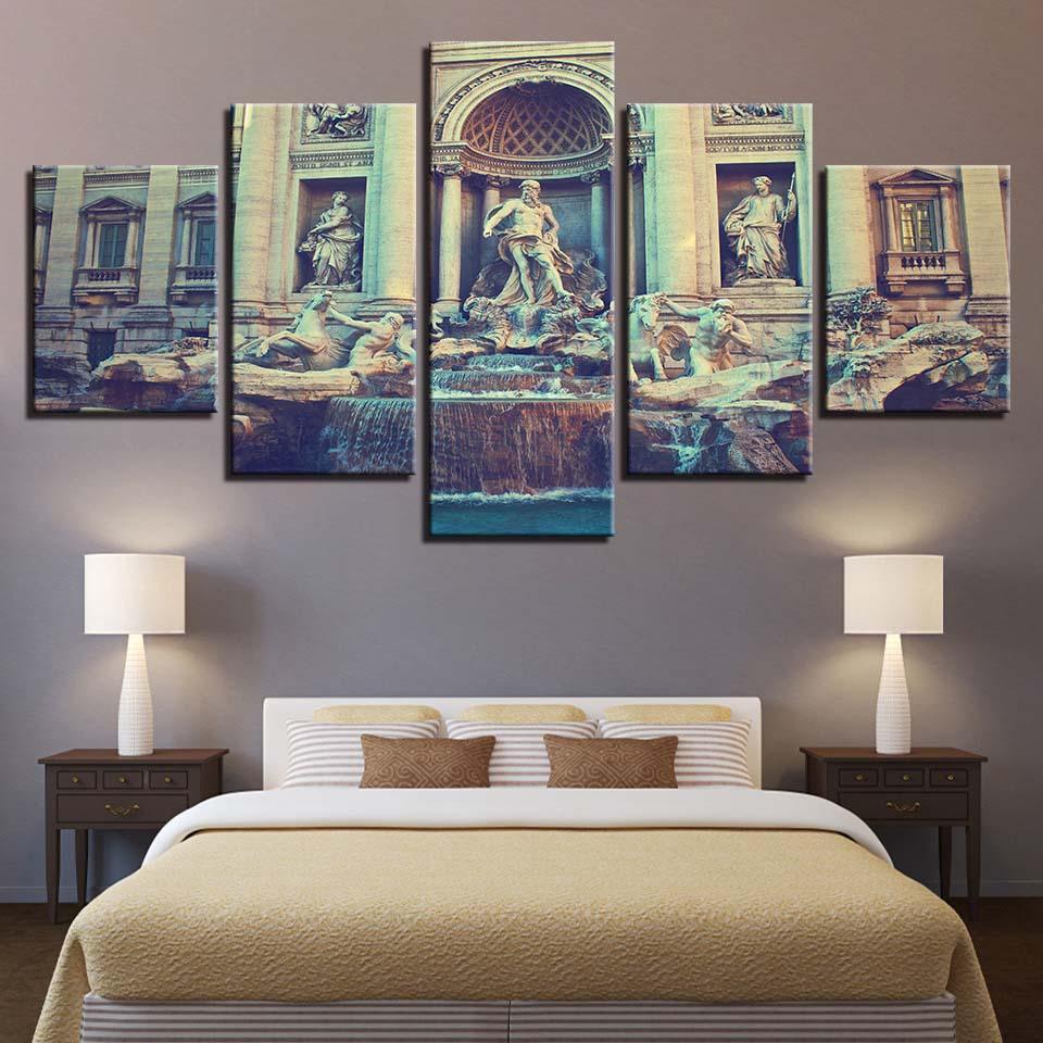 Italian Art 5 Piece HD Multi Panel Canvas Wall Art Frame-Original Frame