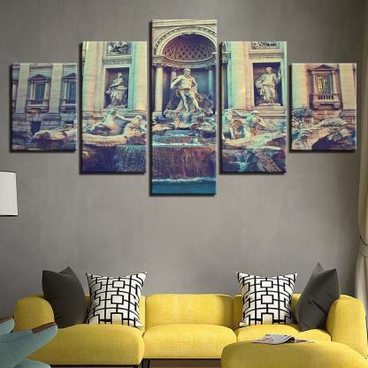 Italian Art 5 Piece HD Multi Panel Canvas Wall Art Frame-Original Frame