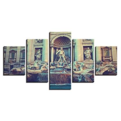 Italian Art 5 Piece HD Multi Panel Canvas Wall Art Frame-Original Frame