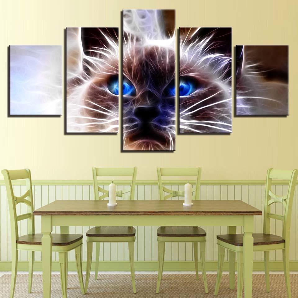 Grumpy Cat 5 Piece HD Multi Panel Canvas Wall Art-Original Frame