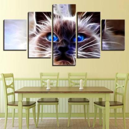Grumpy Cat 5 Piece HD Multi Panel Canvas Wall Art-Original Frame
