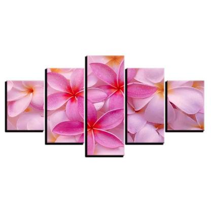 Flowers 5 Piece HD Multi Panel Canvas Wall Art Frame-Original Frame