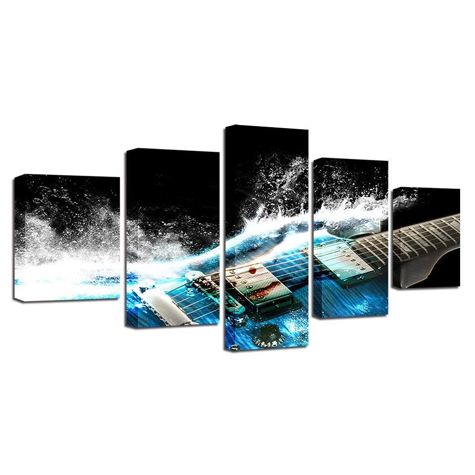 Music Poster 5 Piece HD Multi Panel Canvas Wall Art Frame-Original Frame