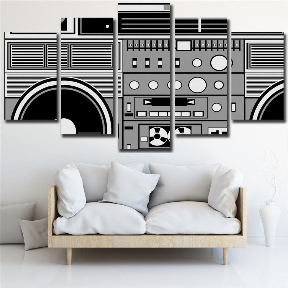 Stereo 5 Piece HD Multi Panel Canvas Wall Art Frame-Original Frame