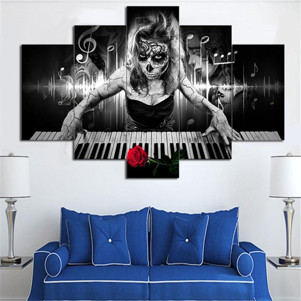 Day of the Afterlife 5 Piece HD Multi Panel Canvas Wall Art Frame-Original Frame
