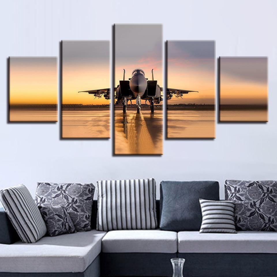Strike Eagle Force 5 Piece HD Multi Panel Canvas Wall Art Frame-Original Frame