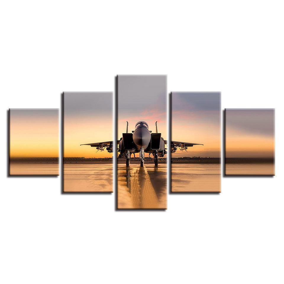 Strike Eagle Force 5 Piece HD Multi Panel Canvas Wall Art Frame-Original Frame