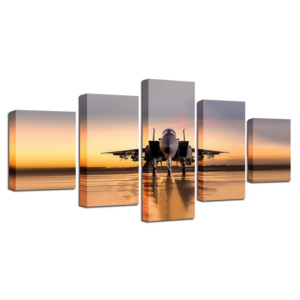 Strike Eagle Force 5 Piece HD Multi Panel Canvas Wall Art Frame-Original Frame