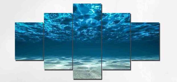 Deep Ocean 5 Piece HD Multi Panel Canvas Wall Art Frame-Original Frame