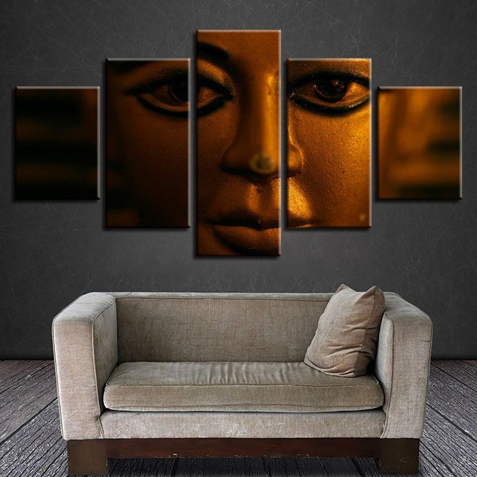 Statue Of The Buddha 5 Piece HD Multi Panel Canvas Wall Art Frame-Original Frame