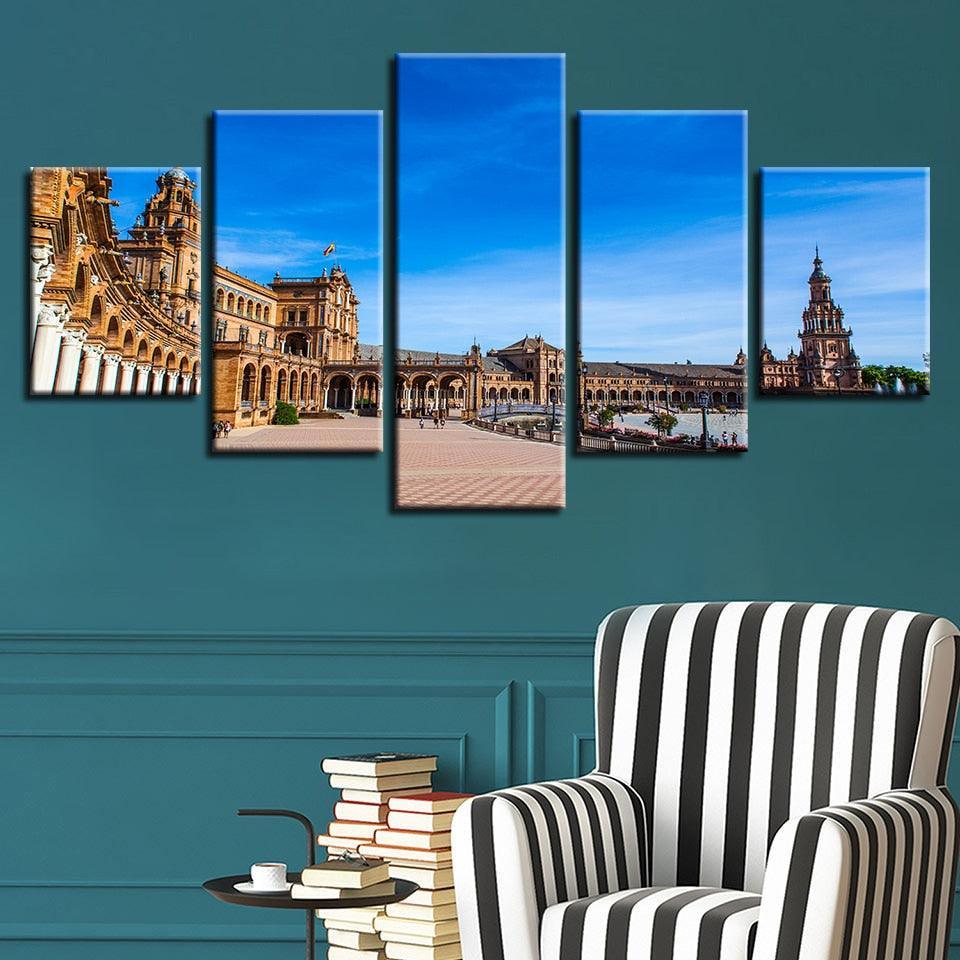 Rome 5 Piece HD Multi Panel Canvas Wall Art Frame-Original Frame