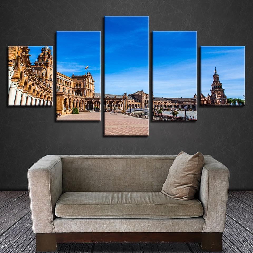 Rome 5 Piece HD Multi Panel Canvas Wall Art Frame-Original Frame