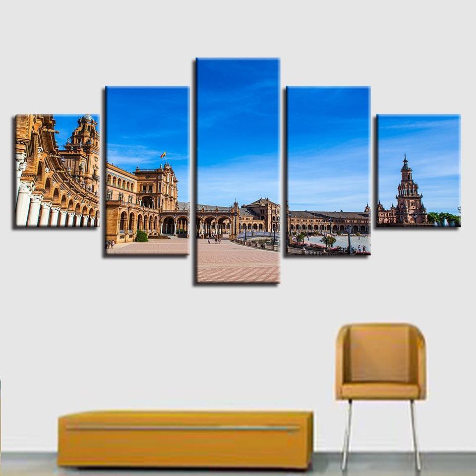 Rome 5 Piece HD Multi Panel Canvas Wall Art Frame-Original Frame