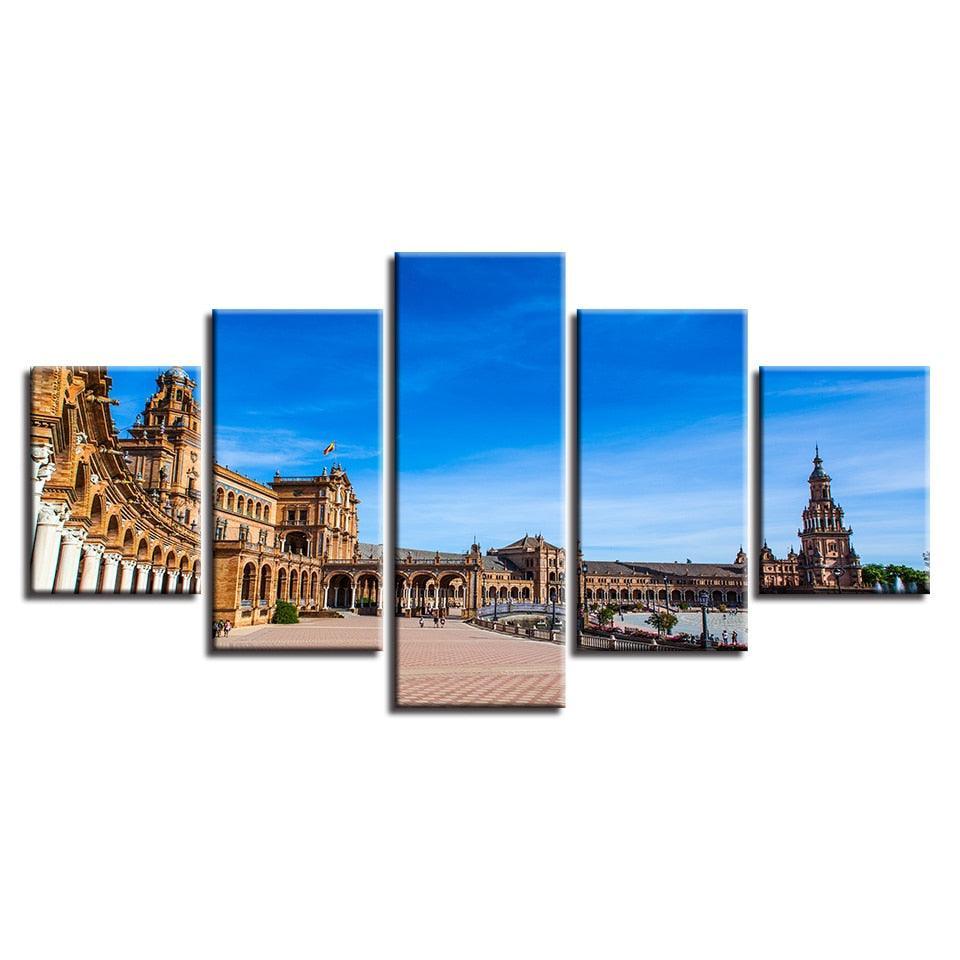 Rome 5 Piece HD Multi Panel Canvas Wall Art Frame-Original Frame