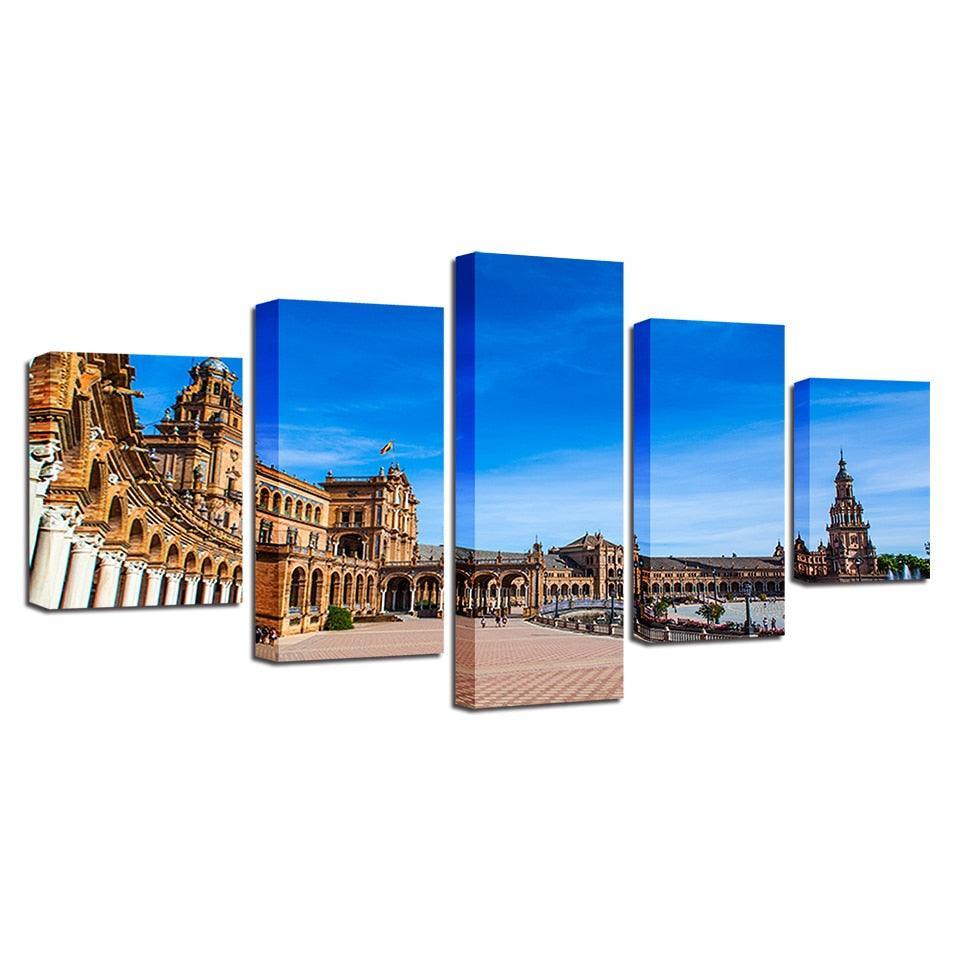 Rome 5 Piece HD Multi Panel Canvas Wall Art Frame-Original Frame