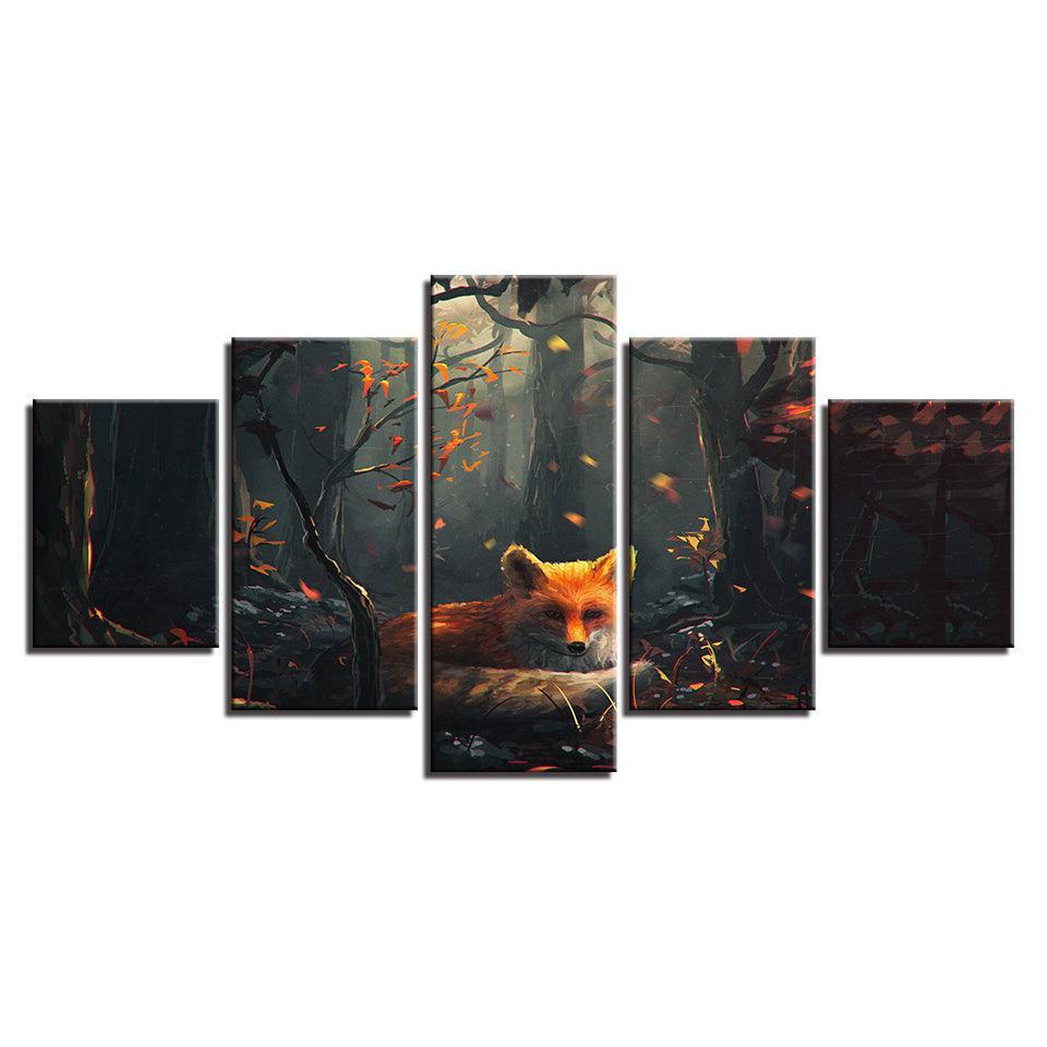 Keen Fox 5 Piece HD Multi Panel Canvas Wall Art Frame-Original Frame