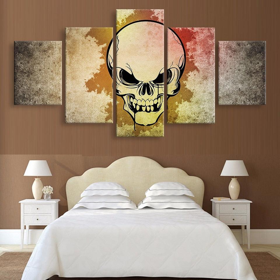 Evil 5 Piece HD Multi Panel Canvas Wall Art Frame-Original Frame