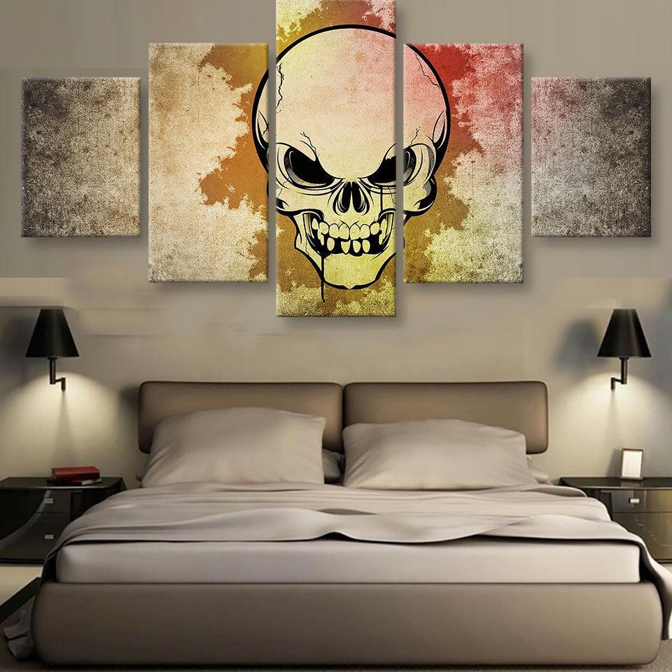 Evil 5 Piece HD Multi Panel Canvas Wall Art Frame-Original Frame