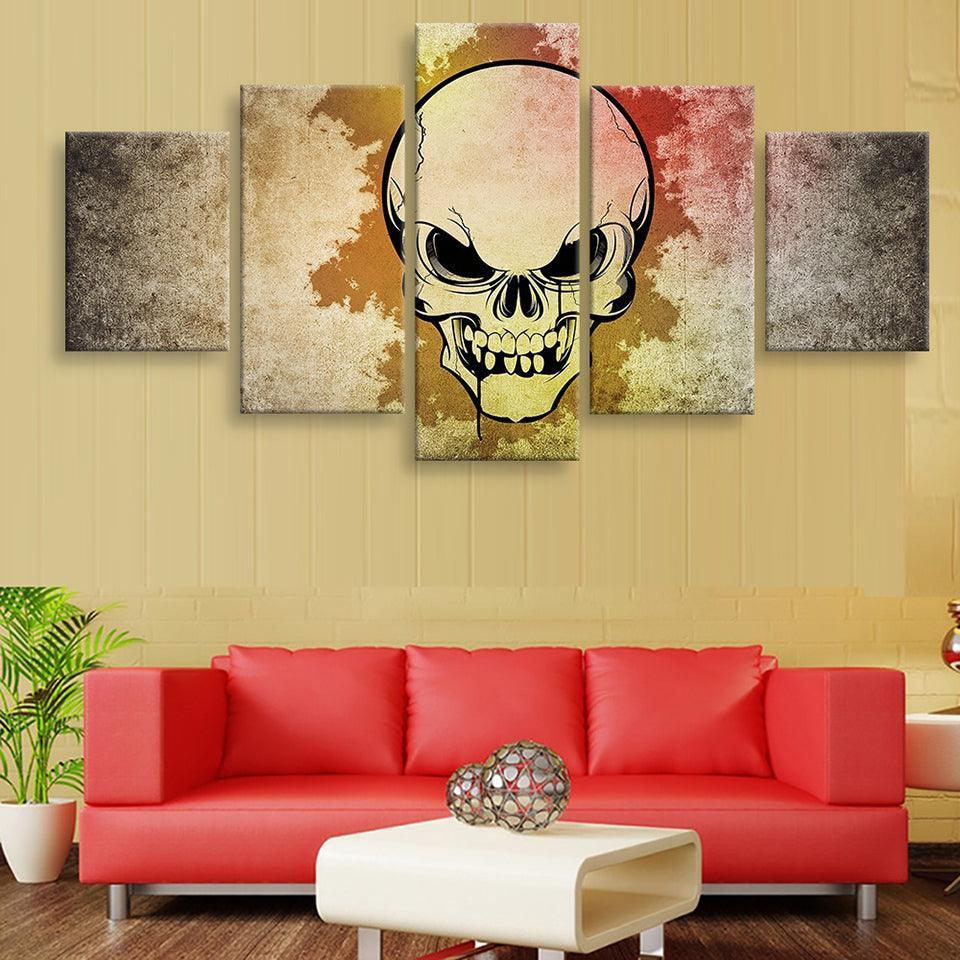 Evil 5 Piece HD Multi Panel Canvas Wall Art Frame-Original Frame