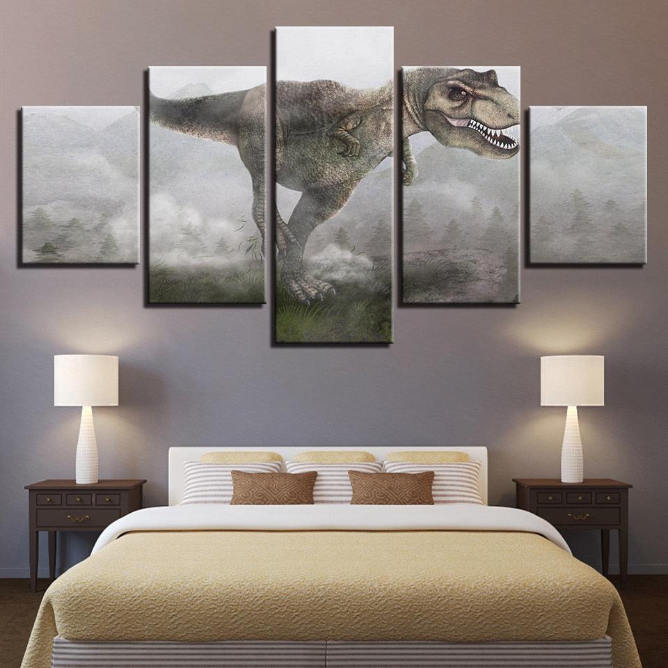 T-Rex 5 Piece HD Multi Panel Canvas Wall Art Frame-Original Frame