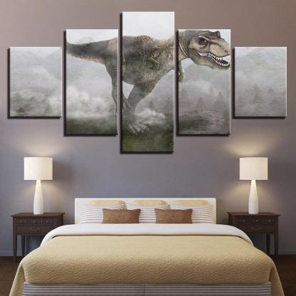T-Rex 5 Piece HD Multi Panel Canvas Wall Art Frame-Original Frame