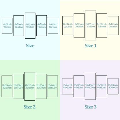 Flowers 5 Piece HD Multi Panel Canvas Wall Art Frame-Original Frame