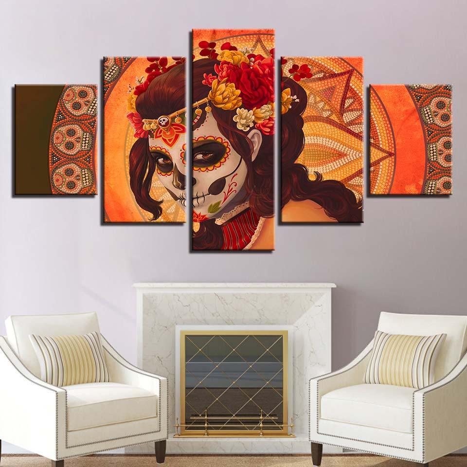Day Of The Afterlife 5 Piece HD Panel Canvas Wall Art Frame-Original Frame