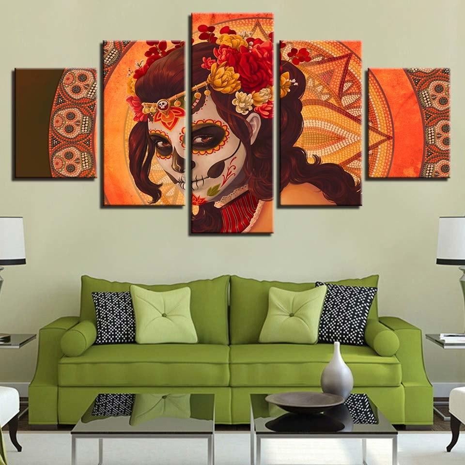 Day Of The Afterlife 5 Piece HD Panel Canvas Wall Art Frame-Original Frame