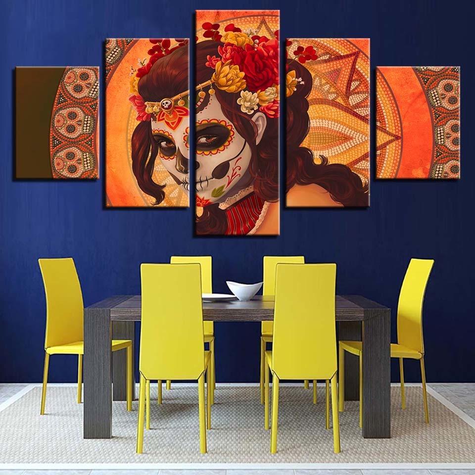 Day Of The Afterlife 5 Piece HD Panel Canvas Wall Art Frame-Original Frame