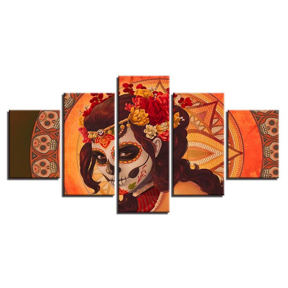 Day Of The Afterlife 5 Piece HD Panel Canvas Wall Art Frame-Original Frame