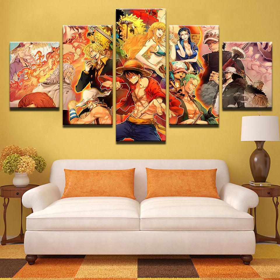 Different Cartoons 5 Piece HD Multi Panel Canvas Wall Art Frame-Original Frame