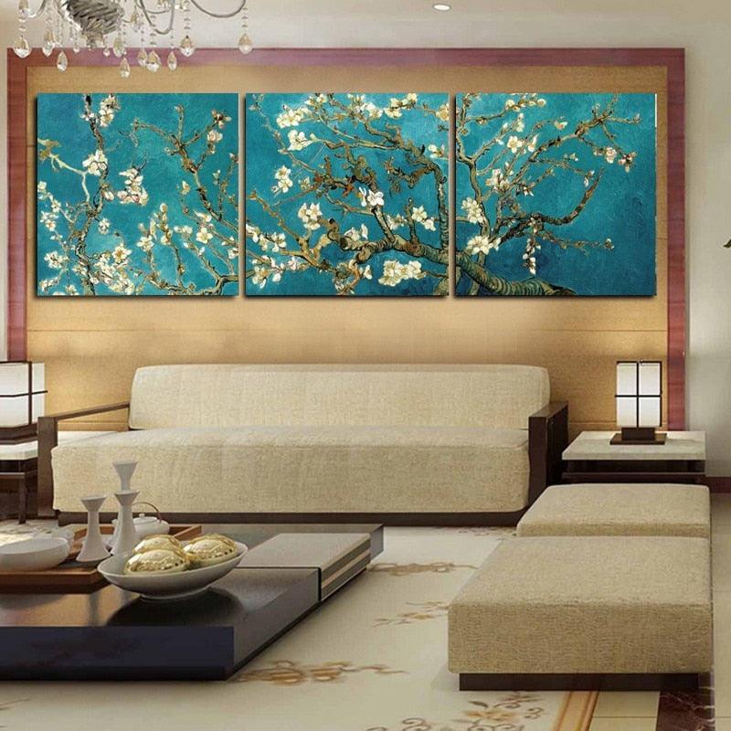 Abstract Tree Framework 3 Piece HD Multi Panel Canvas Wall Art Frame-Original Frame