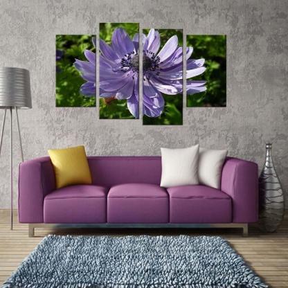 Flower 4 Piece HD Multi Panel Canvas Wall Art Frame-Original Frame