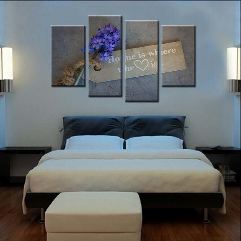 Home Cordate 4 Piece HD Multi Panel Canvas Wall Art Frame-Original Frame