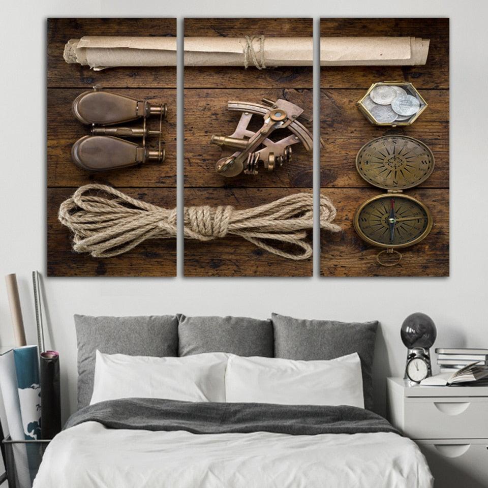 Adventure Print 3 Piece HD Multi Panel Canvas Wall Art Frame-Original Frame