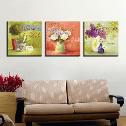 Beautiful Flowers 3 Piece HD Multi Panel Canvas Wall Art Frame-Original Frame