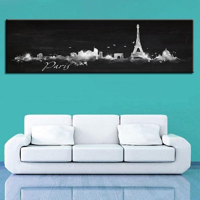 Paris Cityscape 1 Piece HD Multi Panel Canvas Wall Art Frame-Original Frame